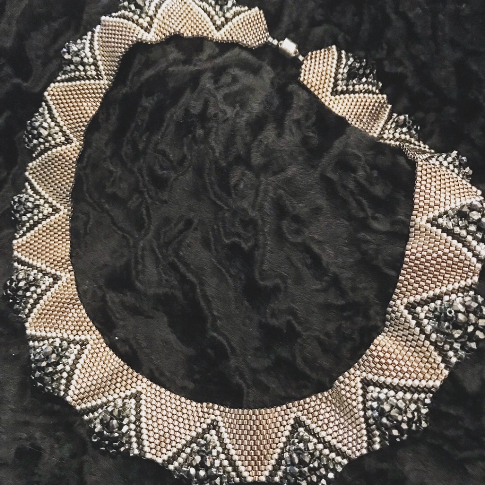 Chic Statement Beaded Necklace - image 1